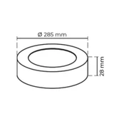 Noas 24W Sıva Üstü Yuvarlak 28.5 cm Siyah Kasa LED Panel YL14-2400-S, YL14-2401-S Beyaz - 3