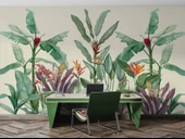 Tropikal Yaprak Temalı Duvar Kağıdı thumbnail 4