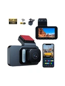 GAMAN Araç İçi Kamera Wi-Fi Yol Kayıt Cihazı 170 Derece Açı Full HD 1080P G Sensörlü Hareket Sensörl - 1