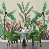 Tropikal Yaprak Temalı Duvar Kağıdı thumbnail 5