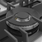 Flowart Turbolu 5 Gözlü Silenart Beyaz Cam Ankastre Set QBL62CB - BL136 - D078SA - 6