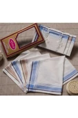 Sarı Kutulu 46x46 cm 12 Adet Kumaş Mendil-GSK 03 - 1