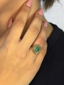 Doğal Taş Yeşil Akik Doğal Taşlı Antik Model Kadın Ayarlanabillir Yüzük euy74ya thumbnail 2
