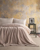 Tek Kişilik Trusty Ekru Jakar Desen Battaniye 160x220 CM - 1