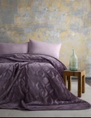 Çift Kişilik Mercy Mürdüm Embos Desen Battaniye - 1