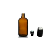 50ml kahverengi cam şişe roll-on şişe, 24 adet, bilye başlıklı şişe, cam şişe, roll-on şişesi, amber şişe - 1