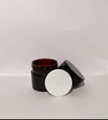 30ml Kahverengi Akrilik Krem Kutusu, Siyah Kapak, Kozmetik Kutu, Plastik Kutu, 25 Adet - 3