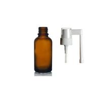 20ml kahverengi ağız spreyi başlıklı cam şişe,12 adet, ağız spreyi şiesi, cam şişe, medikal şişe - 1