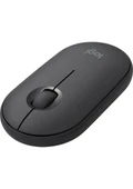 Logitech M350 Pebble Sessiz Kablosuz Kompakt Mouse - Siyah - 1