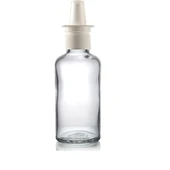 50ml şeffaf şişe, Burun spreyi, 12 adet Nazal Spreyli, Ecza şişesi, İlaç Şişesi - 2
