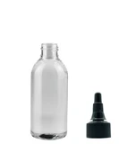 100ml şeffaf plastik asansör kapaklı şişe, 12 adet, serum şişesi, tonik şişesi, asansör kapaklı şişe, sos şişesi, medikal şişe - 1