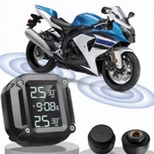Powermaster Pm-28656 Motosiklet Kablosuz Lastik Basınç Hava ve Sıcaklık İzleme Sistemi Cihazı TPMS - 1
