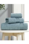 3 lü Banyo Havlusu Seti Pamuklu Ritim Mint - 1