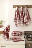 10 lu Lüks Bulaşık Kurulama Bezi ve Mutfak Peçetesi 50x70 Cm Daily Bordo - 1
