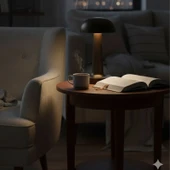 3 Kademeli, 3 Işık Modlu, Şarjlı, Dokunmatik Masa ve Gece Lambası, Cafe, Bar, Restorant Masa Lambası thumbnail 4