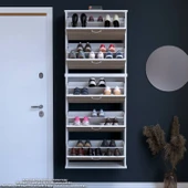 Modilayn VARBİ UMAY' 2 Li Asma Antre 72x193x 26 cm 5 Düşer Kapak 10 GözAyakkabılık thumbnail 4