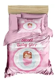 Yenidoğan Kız Bebek Nevresim Takımı %100 Pamuklu Sweet Baby Girl - 2
