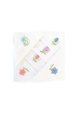 Hediyelik İşlemeli Bayan Mendili 6 lı Paket 28x28 cm 100 Pamuk - 4