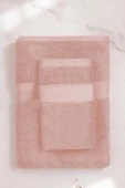 2 Parça Battal Lüks Premium Banyo Spa Havlu Takımı 90x170 Cm Somon - 1