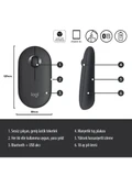 Logitech M350 Pebble Sessiz Kablosuz Kompakt Mouse - Siyah - 2