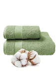 2 li Banyo Havlu Takımı %100 Pamuklu Dry Yeşil - 1