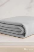 Çift Kişilik Düz Penye  %100 Pamuklu Lastikli Çarşaf 180X200 Newsheet Gri thumbnail 3