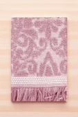 2 Parça Jakarlı Banyo Havlu Takımı %100 Pamuklu 90x150 Cm Arden Pembe - 3
