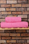 2 Parça %100 Pamuklu Soft Lüx Banyo Havlu Seti Pembe - 1