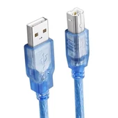 Fully G-534D Şeffaf Mavi Usb 2.0 Yazıcı Kablosu - 3