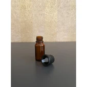 10ml kahvrengi şişe, içten damlalıklı kapak, 24 adet Siyah damlatmalı kapak, Esans şişesi, Boş şişe, Aroma Şişesi - 1
