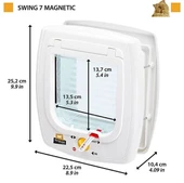 Ferplast Swing 7 Manyetik Mıknatıslı Kedi Ve Köpek Kapısı Kahverengi 13,5x13,7 Cm - 2