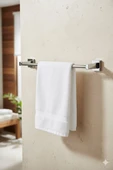 Krom Yapışkanlı Uzun Havluluk – Kare Topuzlu Metal Banyo Havlu Askısı, Dayanıklı & Şık - (101-K) - KTK - 2
