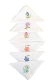 Hediyelik İşlemeli Bayan Mendili 6 lı Paket 28x28 cm 100 Pamuk - 3