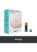 Logitech M350 Pebble Sessiz Kablosuz Kompakt Mouse - Pembe - 8