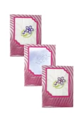 3’lü Özel Paket Premium Kadın İşlemeli Mendil Seti  %100 Pamuk 28x28 Cm - 1