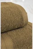 2 Parça Battal Lüks Premium Banyo Spa Havlu Takımı 90x170 Cm Kahve - 2