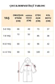 Kapşonlu Unisex %100 Pamuklu Çocuk Banyo Bornozu Bear - 3