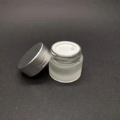 20Cc Şeffaf Buzlu Cam Krem Kavanozu.100 Adet - 1