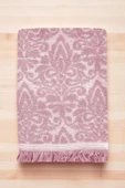 2 Parça Jakarlı Banyo Havlu Takımı %100 Pamuklu 90x150 Cm Arden Pembe - 2