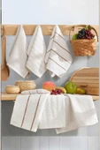 6 lı Luna Naturel Mutfak Havlu Seti %100 Pamuklu 30X50 Cm Krem - 1