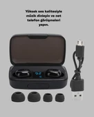 Dokunmatik Kontrollü ABS Malzemeli Bluetooth Kulaklık + Yüksek Kapasiteli Kutu - 3
