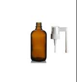 100ml kahverengi ağız spreyi başlıklı cam şişe, 24 adet, ağız spreyi şiesi, cam şişe, medikal şişe - 1