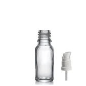 30ml şeffaf cam serum pompalı şişe, 24 adet, pompalı şişe, medikal şişe, cam şişe, - 1