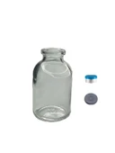 100ml penisilin şişe geçme kapaklı, 12 adet, propolis kapaklı şişe, şeffaf şişe, propolis şişesi, arı sütü şişesi - 1