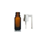 10ml kahverengi ağız spreyi başlıklı cam şişe, ağız spreyi şiesi, cam şişe, 12 adet, medikal şişe - 1