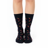 Gost Liria    Pepper  Socks Unisex Nakışlı Uzun Tenis Çorap - 3