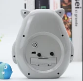 Baykuş Büyük Boy Sevimli Baykuş Saat Çocuk odası saati gri renk - 3