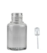 60ml plastik şeffaf serum pompalı şişe, 12 adet, serum şişesi, pompalı şişe, medikal şişe, kozmetik şişesi, plastik şişe - 1