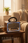 Retro Radyo: Nostaljik Eskitme, Güneş Enerjili, Bluetooth ve Fener Özellikli - 3