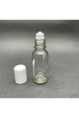 20ml şeffaf cam şişe roll-on şişe, 120 adet, bilye başlıklı şişe, cam şişe, roll-on şişesi - 1